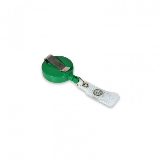 Enrouleur attache badge plastique IDS940 x100 1460047 vert