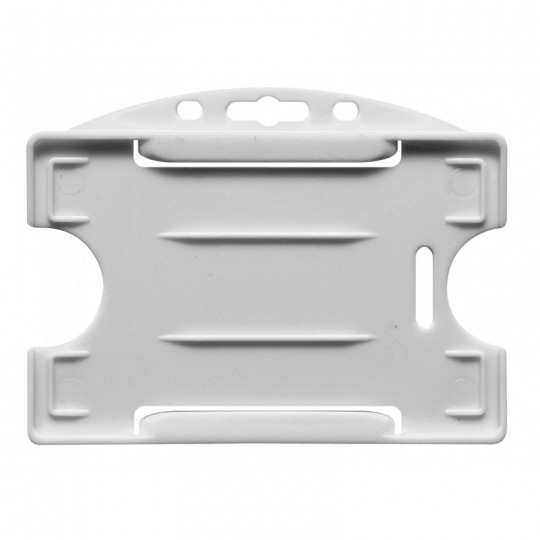 Porte-badge rigide 2 ouvertures latérales Horizontal IDP64 x100 1455707 Blanc