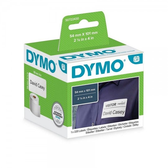 Etiquette Expédition Badge Nominatif Dymo LABELWRITER S0722430 54x101 mm