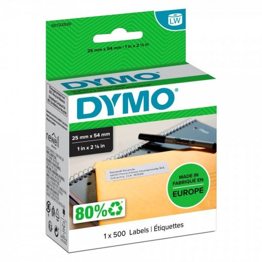 DYMO S0722520 : Étiquette adresse retour 54 x 25 mm - Althus-Office.