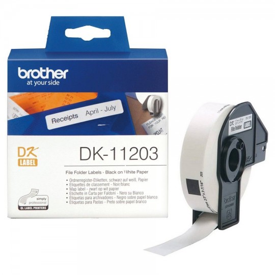 Etiquette pour classeur BROTHER DK-11203 17 x 87 mm