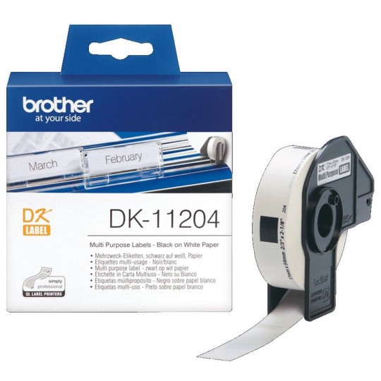 Etiquettes Polyvalentes en bobine BROTHER DK-11204 17 x 54mm