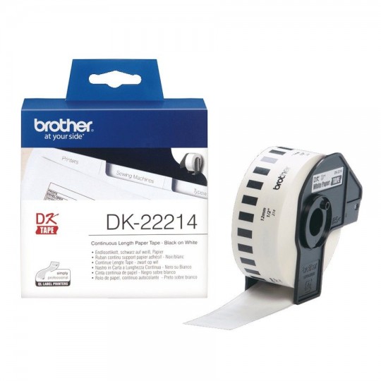 Etiquette d'identification en continue BROTHER DK-22214 12mm x 30,48M