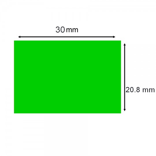 Etiquette adhésif permanent vert EP208C-004 pour pince SATO PB3-208  30x20,8mm - Althus-Office