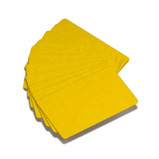 Carte PVC ZEBRA Jaune Format CR80 Lot de 500 - Réf : 104523-131