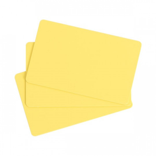 Carte PVC EVOLIS Jaune Format CR80 Lot de 100 - Réf : C4101