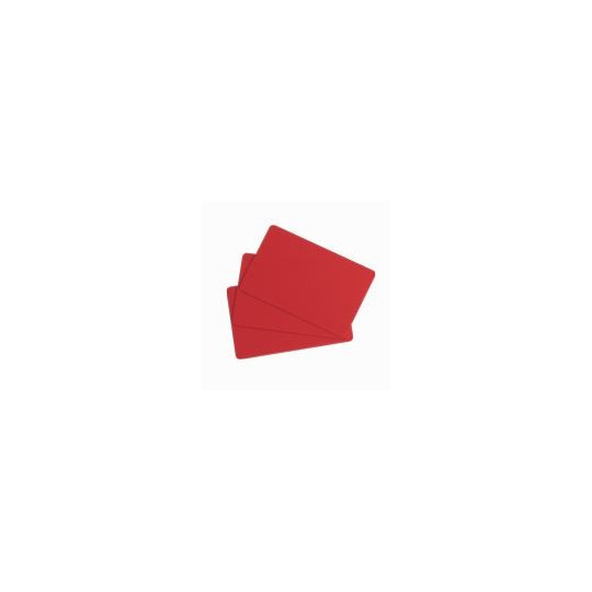 Carte PVC EVOLIS Rouge Format CR80 Lot de 100 - Réf : C4301