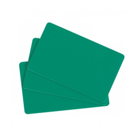 Carte PVC EVOLIS Verte Format CR80 Lot de 100 - Réf : C4401