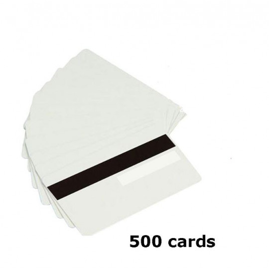 Carte PVC ZEBRA Blanche avec un panneau de signature et HiCo - Réf : 104523-118-01