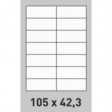 Planches A4 de 8 étiquettes autocollantes A7 format 105 x 70 mm
