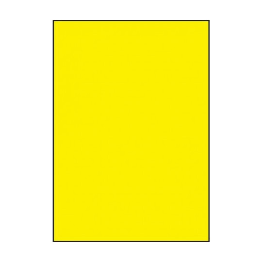 planche A4 de 1 étiquette autocollante fluo jaune 210 x 297 mm