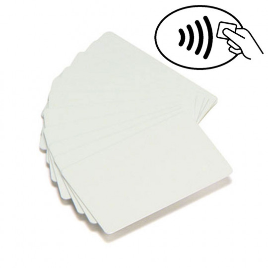 Carte PVC ZEBRA RFID UHF MONZA 4QT Blanche Vierge 800059-102-0